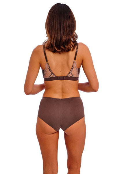 Florilege non wired bralette - Chocolade/Burlwood