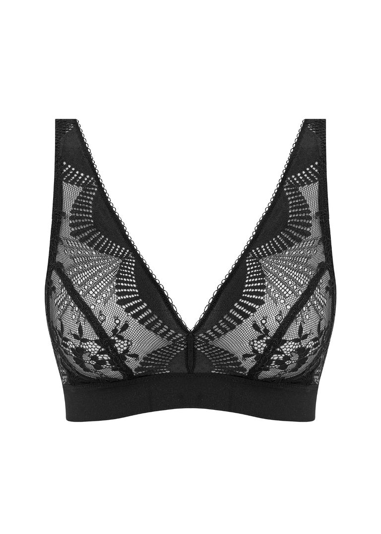 Sensu Lace Non Wired Bralette - black