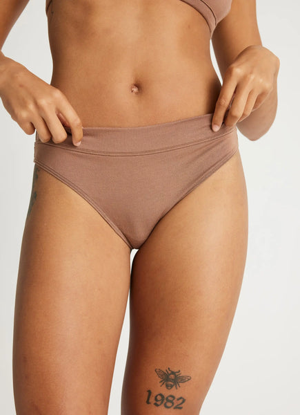 Hi Cut Panties- Acorn