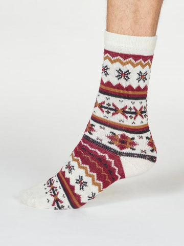 Hendry Fairisle Wool Blend Socks