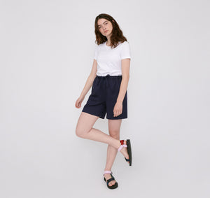 Soft Touch Woven Draw-Cord Shorts - Navy