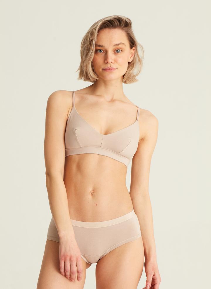 Organic Cotton Soft-Bra Core Triangle - Nude