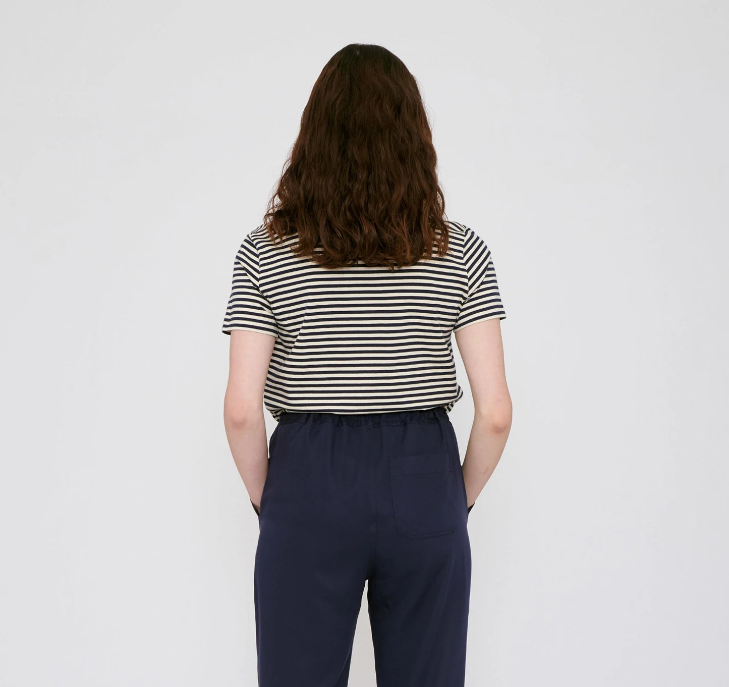 Woven Draw-Cord Pants - navy